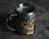 Stainless Steel Mug with Handle 13oz/370ml Skull Coffee Mug Ideal Gifts for Men