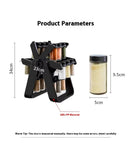 Rotating Spice Rack Organizer 18 Jars Black