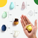 Fridge Magnets Mini Ceramic Vases 8 Pack