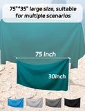 Magnetic Beach Towel Quick-Dry 75x30