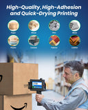 Handheld Inkjet Printer 0.5in Nozzle Touchscreen