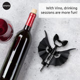 Bat Wine Corkscrew 2-in-1 Bottle Opener - Black