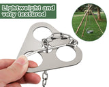 Camping Tripod Board Turn Branches into Stainless Steel Campfire Tripod with Adjustable Chain Camp Grill Accessories