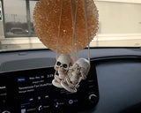 Car Ornament Set of 2 Skull Swing Goth Decor Fun Halloween Decorations