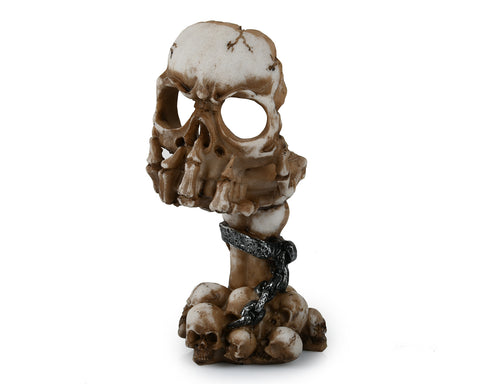 Skull Candle Holder 6.3 Inch Tea Light Holder Halloween Decor