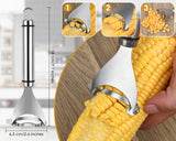 Corn Peeler for Corn on The Cob 2 Pieces Corn Kernel Remover Tool Stainless Steel Corn Shaver Cob Stripper Slicer Kitchen Gadgets