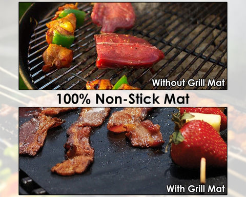 Grill Mat BBQ Mats Non-Stick 6 Pieces 15.7 x 13 Inch Reusable Grill Pads for Outdoor Grilling Sheets for Electric/Gas Grill Easy to Clean