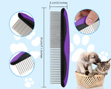 Undercoat Rake for Dogs and Metal Dog Comb Dog Grooming Brush Cat Deshedder Double Sided Pets Deshedding Tool