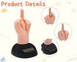 Solar Dancing Dashboard Figurine - Middle Finger