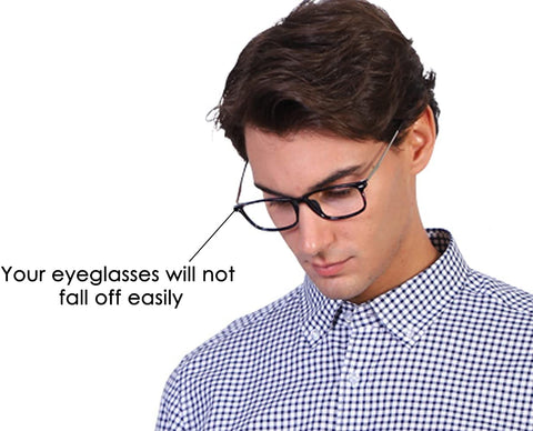 Glasses Ear Sock 6 Pairs Silicone Eyeglass End Tips - Black