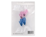 2 Pairs Gothic Skeleton Hands Bone Hair Clips - Blue and Pink