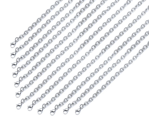 Necklace Chains for Jewelry Making 24 Pieces 18 Inches link Chains