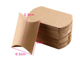 Pillow Shape Paper Candy Boxes 100 Pieces Kraft Gift Boxes