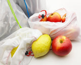 Reusable Produce Bags 15 Pieces Grocery Mesh Bags with Drawstring