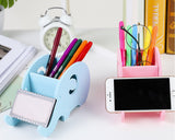 Pencil Holder 2 Pcs Elephant Shaped Pencil Bracket with Cell Phone Stand