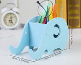 Pencil Holder 2 Pcs Elephant Shaped Pencil Bracket with Cell Phone Stand