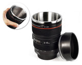 Stainless Steel Lens Like Coffee Mug Cup - Black