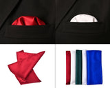 5 Pcs Handmade Satin Pocket Squares with Black Gift Box