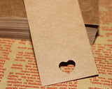 100 Pcs 9cm x 4cm Kraft Blank Hang Paper Tags with Hemp Rope