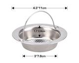 2 Pcs 4.33 Inches Stainless Steel Basket Strainer for Kitchen Sink