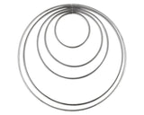 Electroplating Metal Hoops 10 Pieces for Dream Catcher - Silver