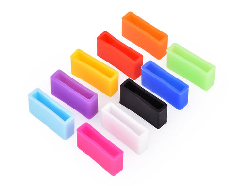 10 Pcs Silicone Fastener Ring for Fitbit Charge Wristband Bracelet