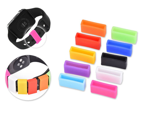 10 Pcs Silicone Fastener Ring for Fitbit Charge Wristband Bracelet