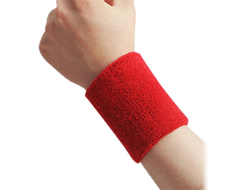 3 Pieces Elastic Sport Headband Wristband Set - Red