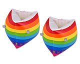 DS.DISTINCTIVE STYLE 1 Pair Rainbow Inflatable Armbands Child Swimming Float Arm Bands for Age 7 up