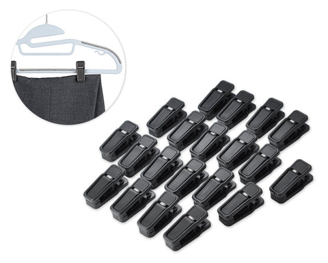 20 Pcs Non-slip Hanging Clips Clothespins - Black