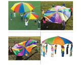 2m Rainbow Play Parachute with Handles for Kids Game