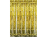 2 Pieces Fringe Foil Door Curtains