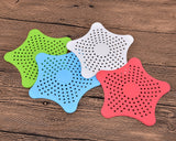 4 Pieces Colorful Star Bathroom Hair Catcher or Kitchen Sink Strainer