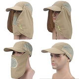 UV 30+ Sun Hat with Neck Protection Flap and Mask