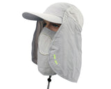 UV 30+ Sun Hat with Neck Protection Flap and Mask