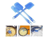 3 Pieces Silicone Spatulas Baking Set - Blue