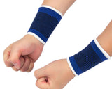 5 Pcs Elastic Wrist Glove Elbow Brace Stretch Ankle Support - Blue