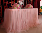 Tulle Table Skirt for Wedding Party Decoration