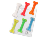 6 Pieces Colorful Cute Dog Bone Hair Clips