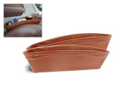 2 Pieces Leather Car Seat Side Pockets