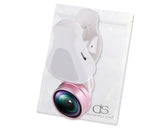 3 in 1 Clip on Phone Camera Lens with Fisheye Lens - Rose Gold