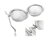 2 Pieces Stainless Steel Ball Shaped Tea Infusers - Silver