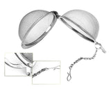 2 Pieces Stainless Steel Ball Shaped Tea Infusers - Silver