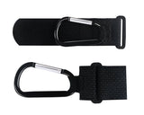 2 Pcs Large Buggy Clips for Pram Baby Pushchair Shopping Bags - Black
