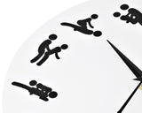 Funny Wall Clock 12 Inches Sex Silent Timepiece