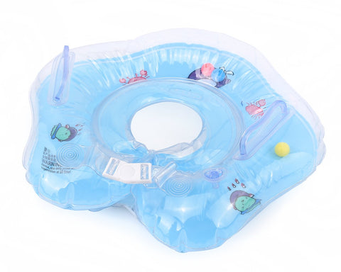 Flower Adjustable Baby Neck Float Swimming Ring - Blue