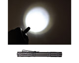 3W 180 Lumen LED Torch Light Pen Shape LED Flashlight with Clip - Black