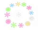 100 Pcs Fluorescent Wall Stickers Glow in the Dark Snowflakes Stickers