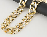 Chunky Gold Necklace 80cm Chain Hip Hop Costume Jewelry