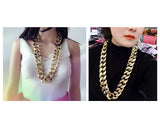 Chunky Gold Necklace 80cm Chain Hip Hop Costume Jewelry